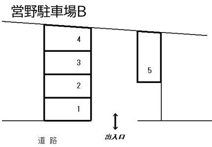営野駐車場Bの駐車配置図