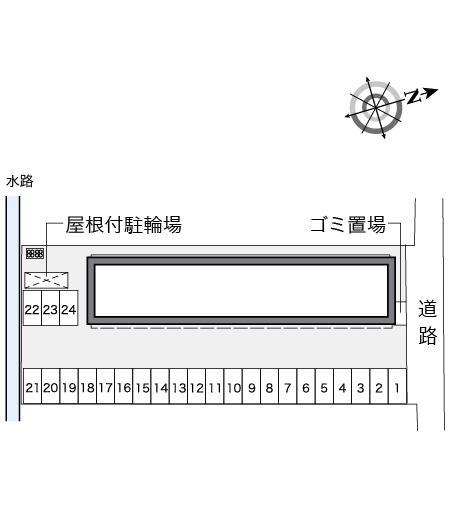 愛Ⅱ(38653)の駐車配置図