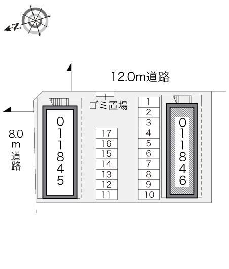 新町B(11846)の駐車配置図