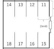 辻江和宏モータープール 南の駐車配置図