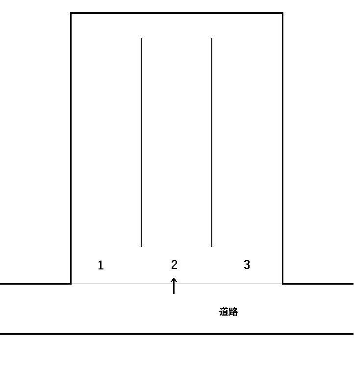 置賜町パーキングの駐車配置図