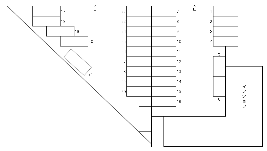 サンシャイン洛東ガレージの駐車配置図