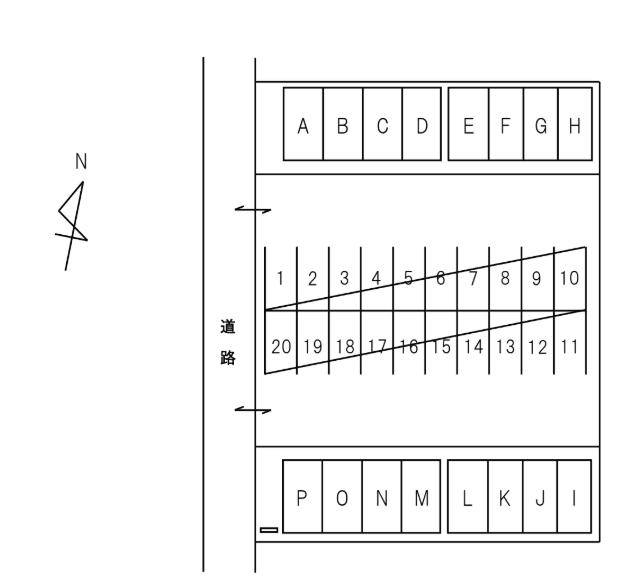 TG005 大道北M - Touchiの駐車配置図