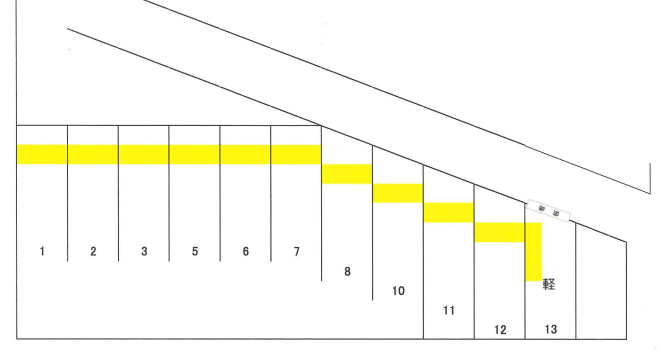 ひまわりパーキングの駐車配置図