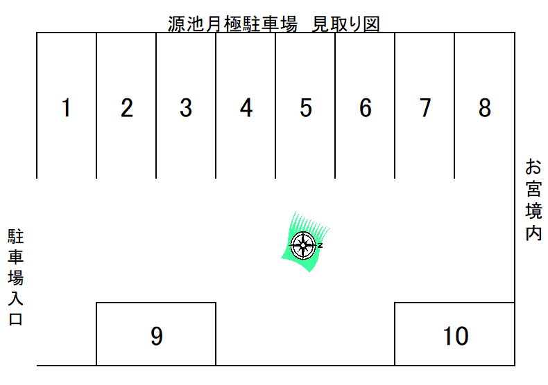 源池月極駐車場の駐車配置図