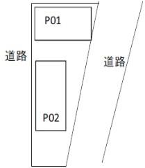 北山駐車場の駐車配置図