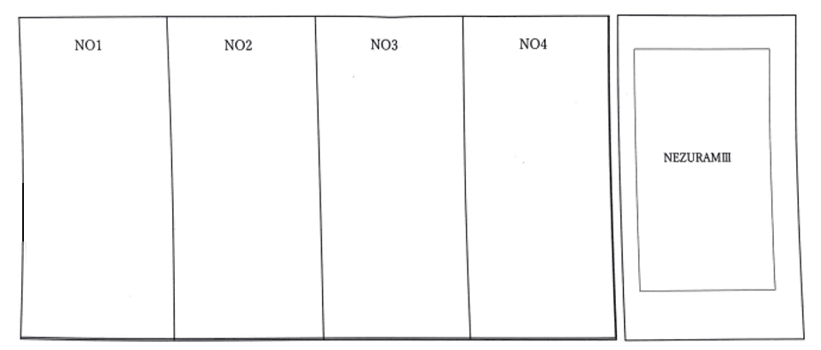 布能駐車場の駐車配置図