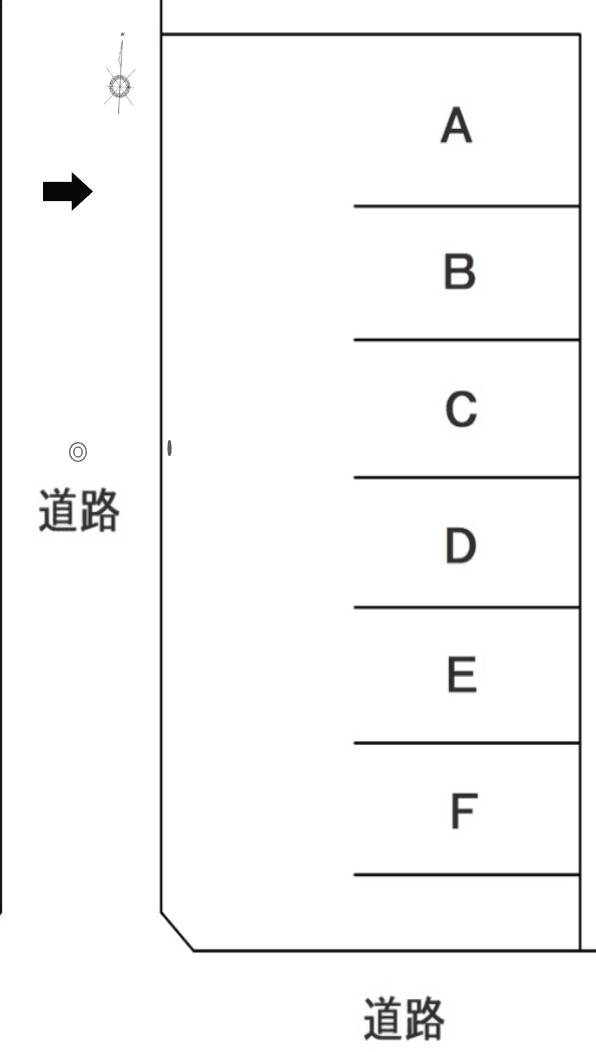 岡崎市矢作町森田パーキングの駐車配置図