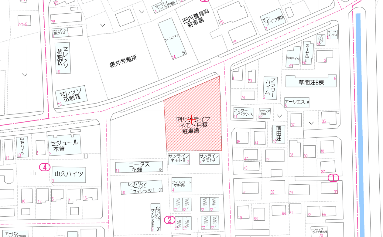 サンライフネモト月極駐車場の外観・駐車場イメージ1枚目