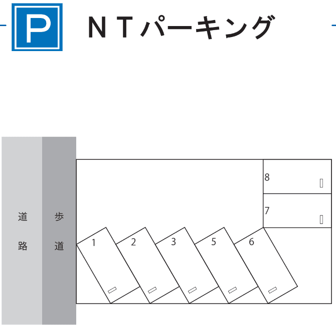 NTパーキングの駐車配置図