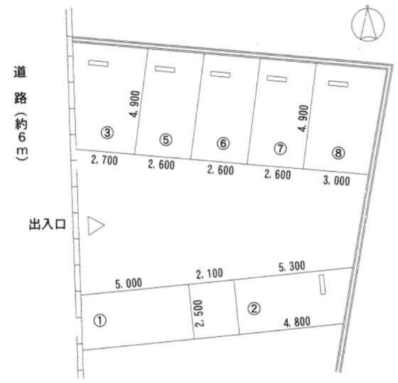 池木第3モータープールの駐車配置図