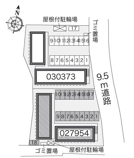 ウエストプラザ愛子(27954)の駐車配置図