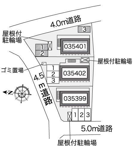 ラピスC(35401)の駐車配置図