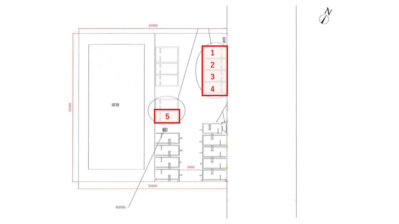 川口市朝日6丁目第1の駐車配置図