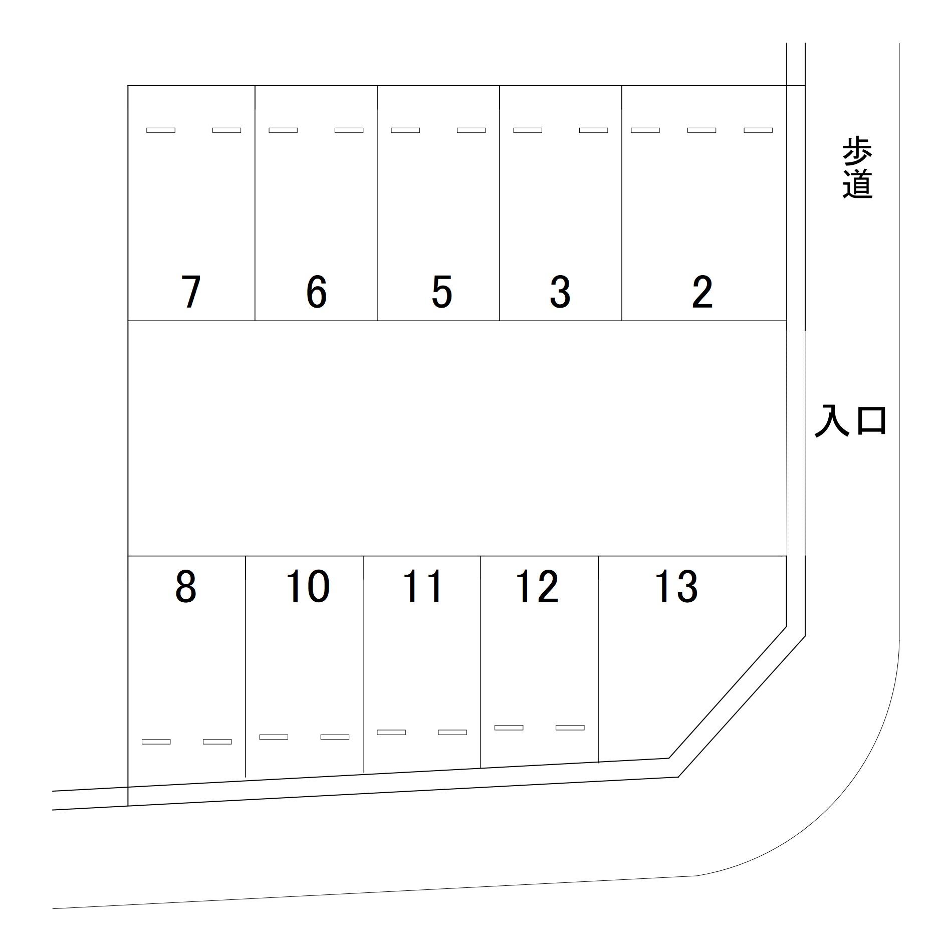 テツ・モータープールの駐車配置図