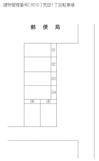 荒田1丁目駐車場の駐車配置図