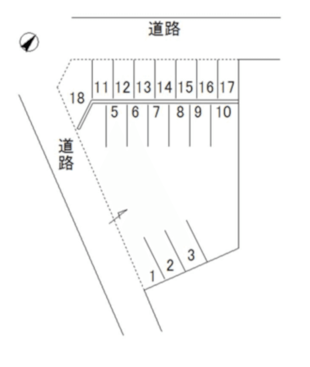 渋谷第2駐車場の駐車配置図