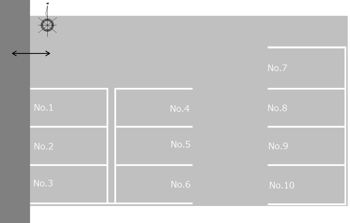 下土狩三軒家 富岡駐車場の駐車配置図