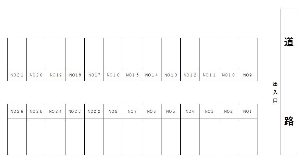 lalliance pas a pas第二駐車場の駐車配置図