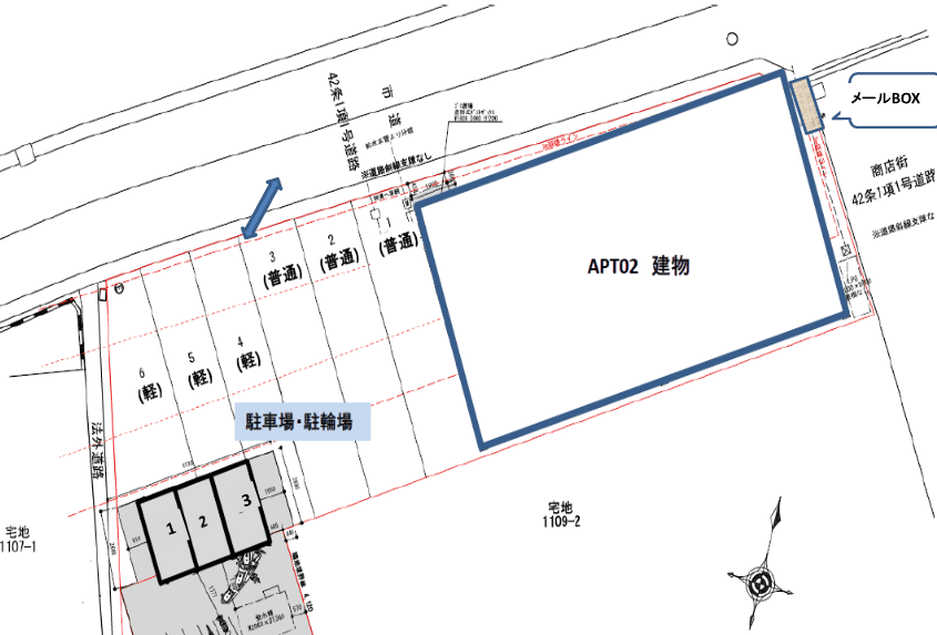 APT02の駐車配置図