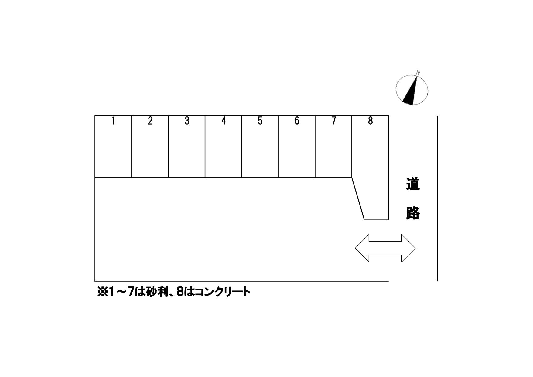 古城が丘月極駐車場の駐車配置図