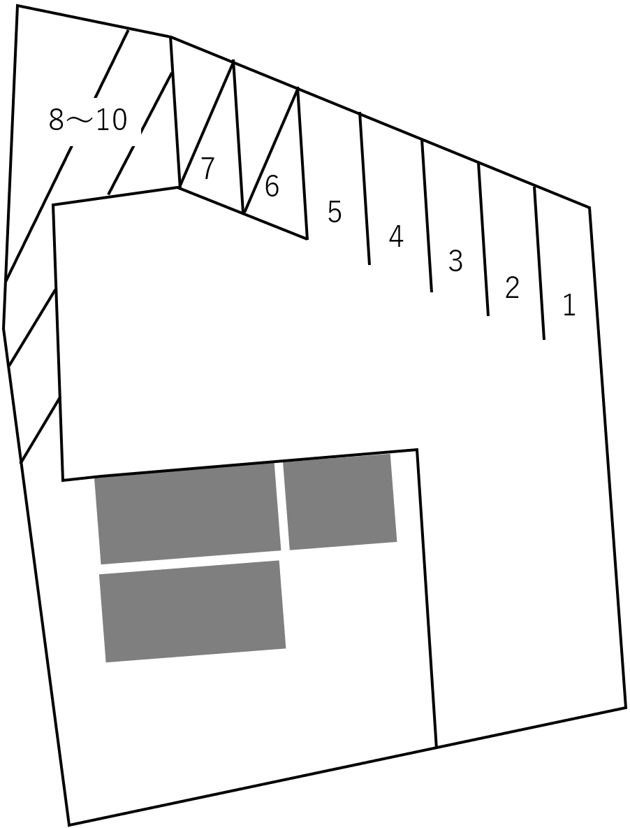 木戸町駐車場の駐車配置図