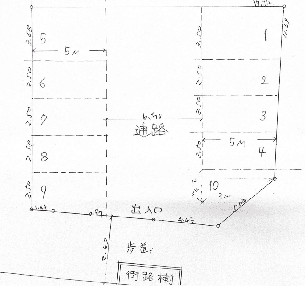 さかい駐車場の駐車配置図