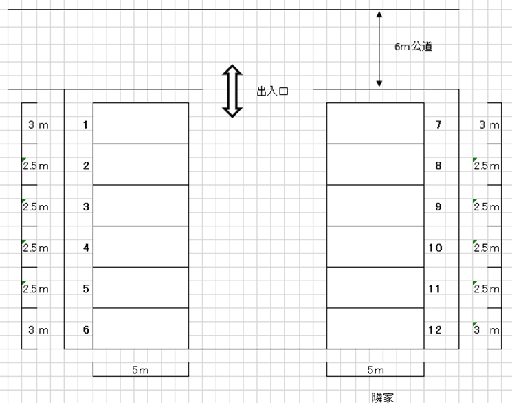 P-153駐車場(ゆめみ野4丁目)の駐車配置図