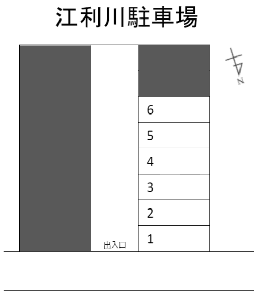 江利川駐車場Aの駐車配置図