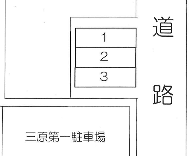 三原第二駐車場の駐車配置図