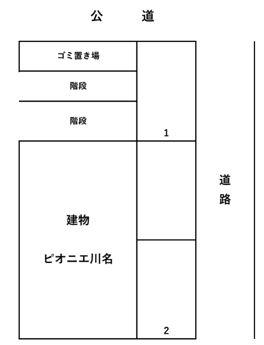 ピオニエ川名の駐車配置図