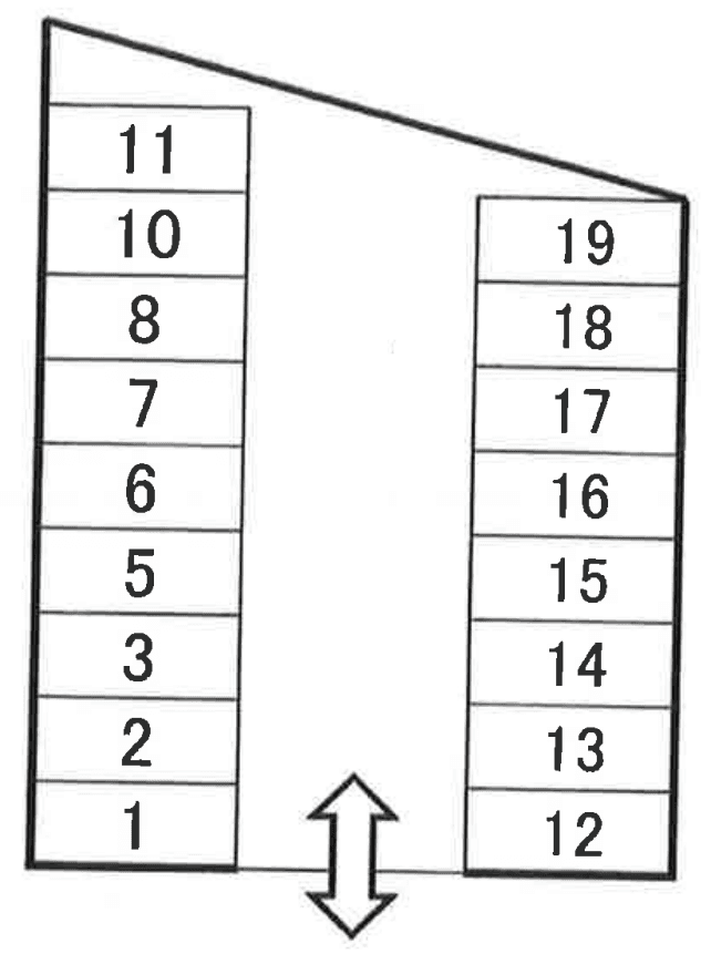 サンライトパーキングの駐車配置図