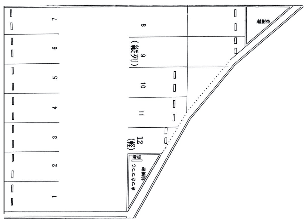 白山№4パーキングの駐車配置図