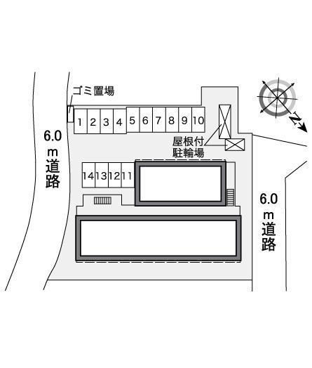 ブラン大分(38638)の駐車配置図