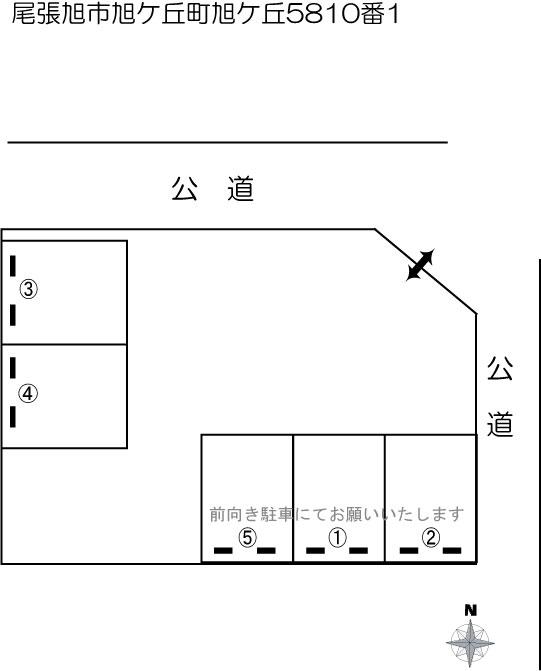 旭ケ丘町旭ケ丘(小室)駐車場の駐車配置図
