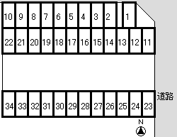 キャメルパーキングの駐車配置図