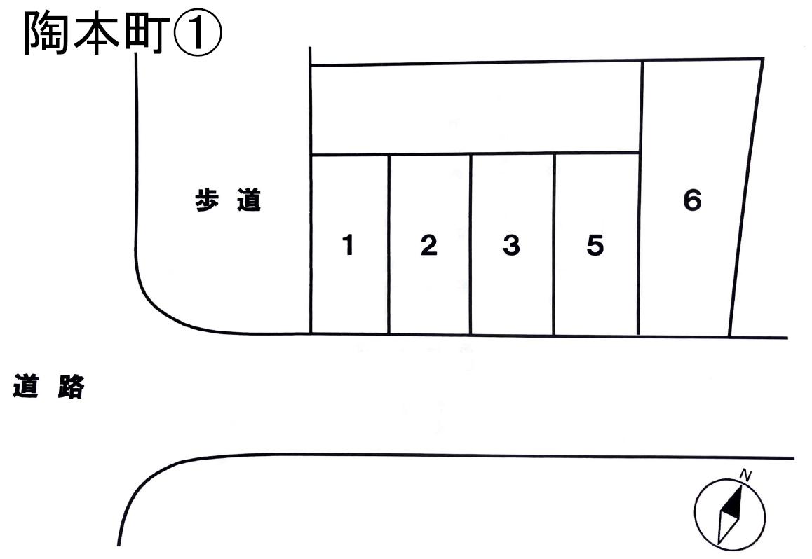 陶本町①の駐車配置図