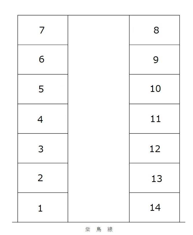 鳥屋野光パーキングの駐車配置図