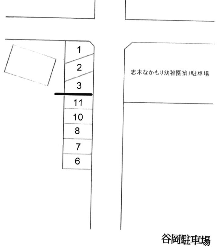 谷岡駐車場の駐車配置図