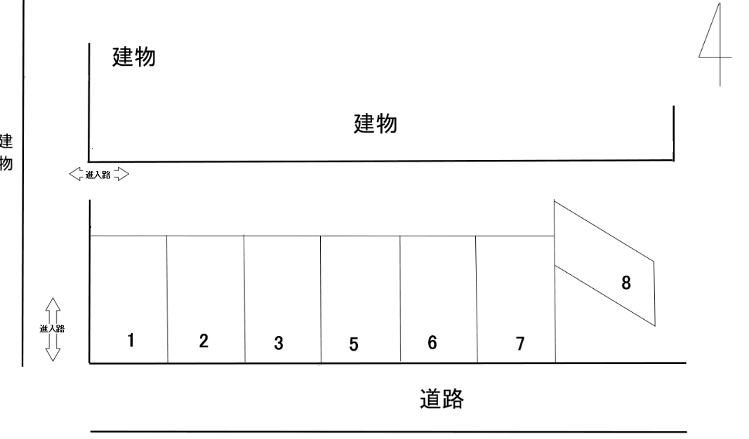 西井住宅東MPの駐車配置図