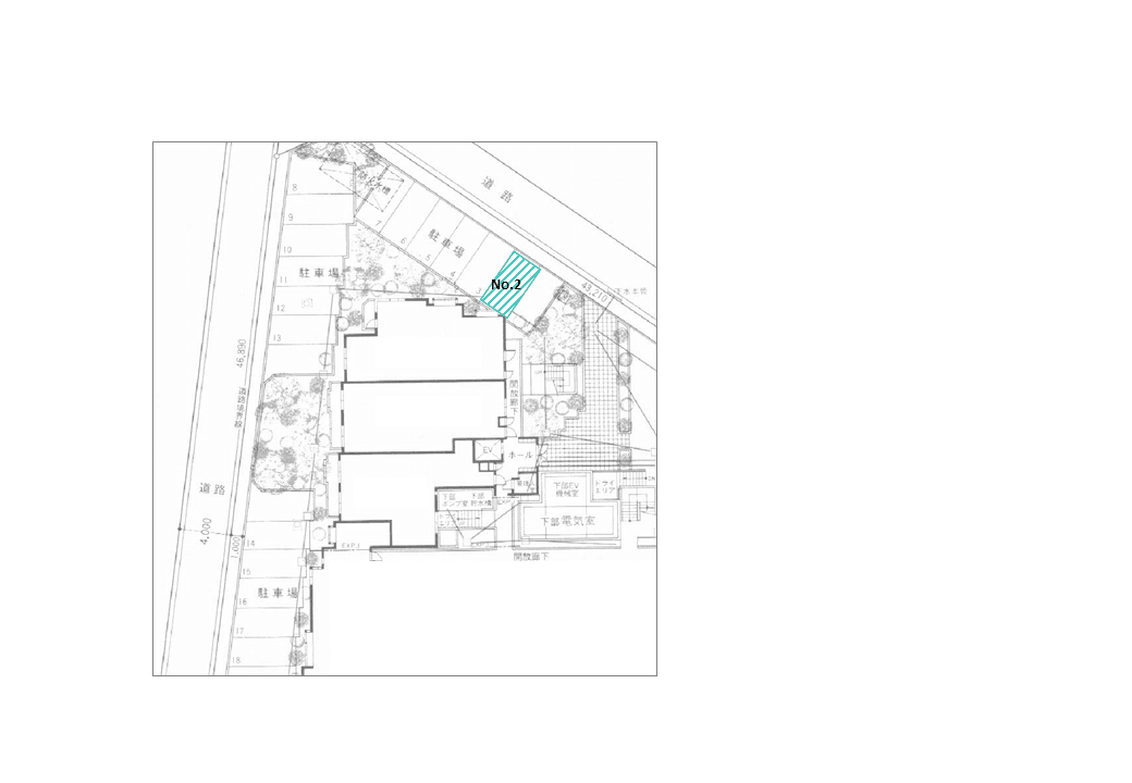 鎌田2丁目駐車場の駐車配置図