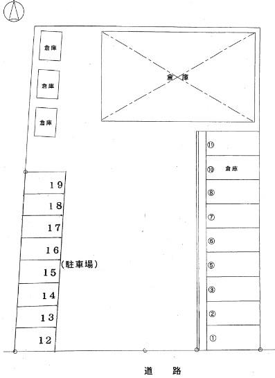 南江口3丁目モータープールの駐車配置図