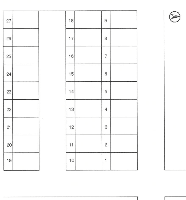 廣岡駐車場の駐車配置図