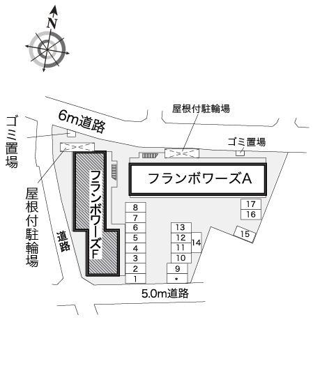 フランボワーズ F(21013)の駐車配置図