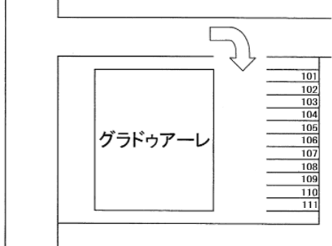 グラドゥアーレの駐車配置図