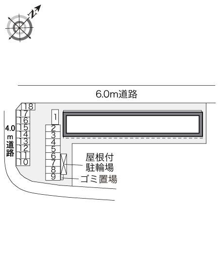 新町Ⅱ(33910)の駐車配置図