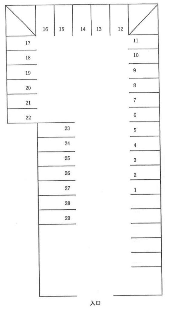 サカイ矢作パーキングの駐車配置図