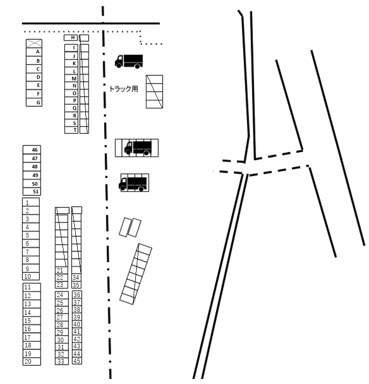 冑山駐車場_冑山2-4の駐車配置図