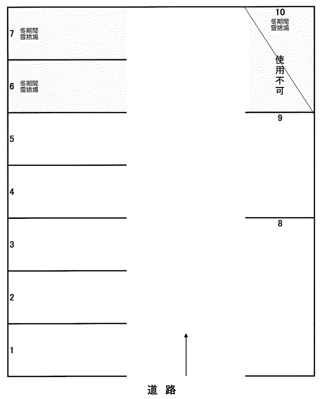 本郷通8丁目北9-7,9-10駐車場の駐車配置図