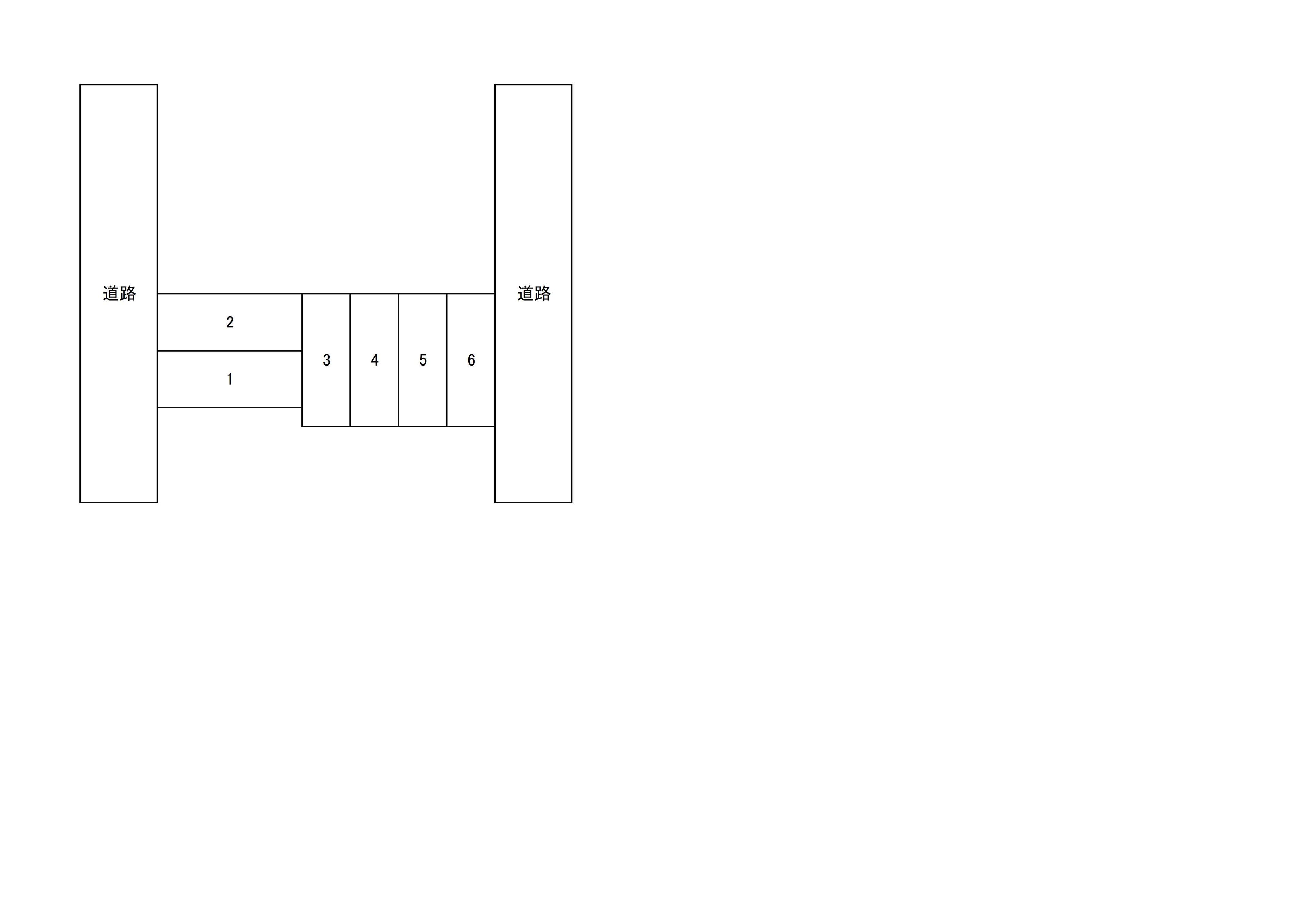 小田原本町二丁目第二駐車場の駐車配置図